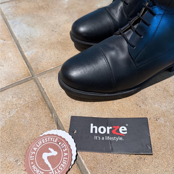 Black Tall Horseback Riding Boots - Horze Brand Size 38W (8W in US) - Picture 9 of 11
